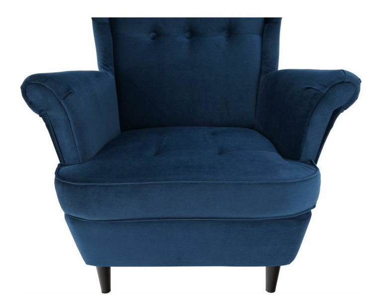 Fotoliu cu urechi Repetidas (albastru + nuc) 