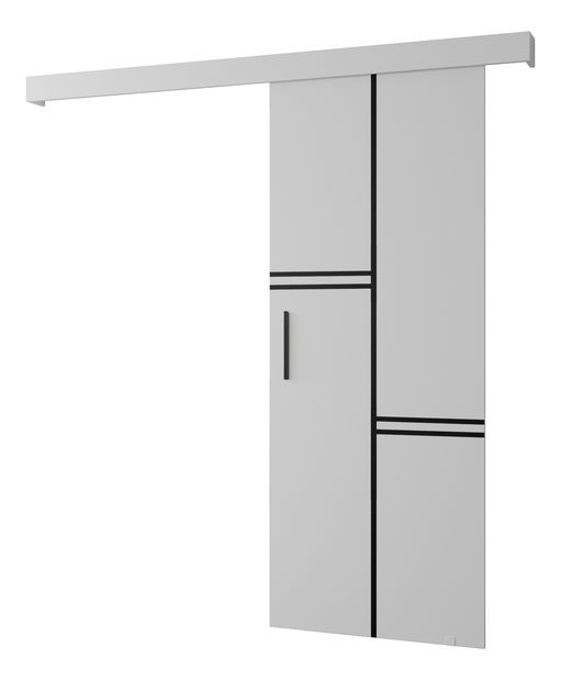 Klizna vrata 90 cm Sharlene VIII (bijela mat + bijela mat + crna)