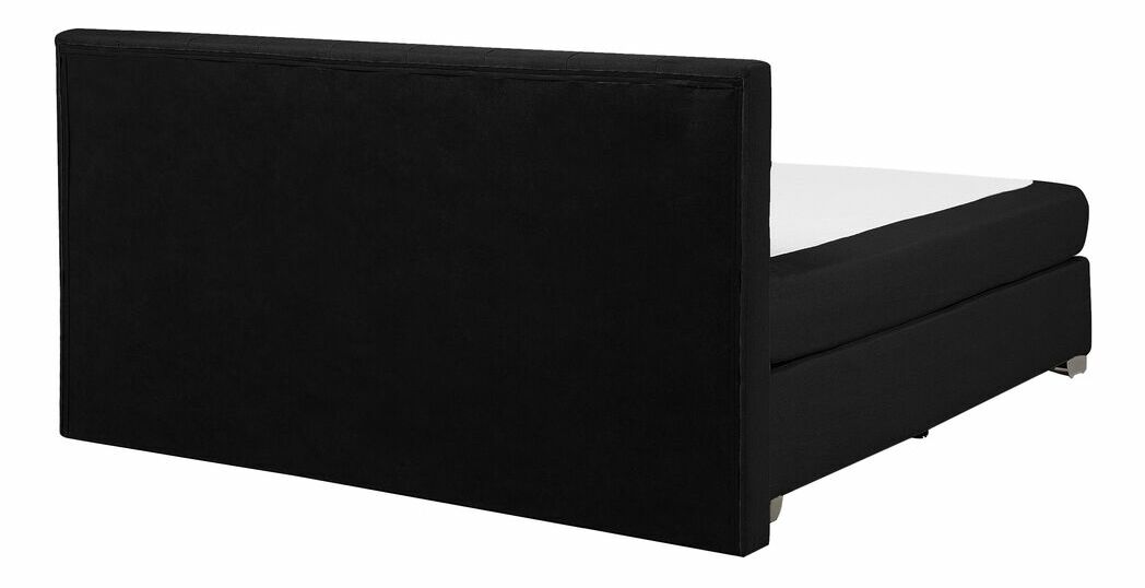 Pat matrimonial 160 cm ADIR (cu saltele) (negru)