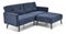 Canapea cu taburete Corner (albastru)