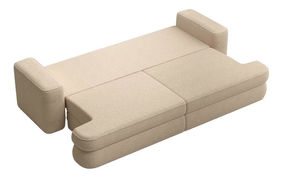 Canapea trei locuri Mello (bej deschis + negru)