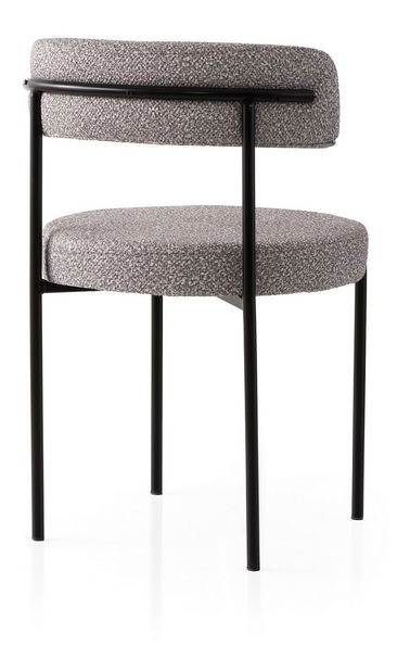 Set 2 buc. scaune bucătărie Gindera (Negru + gri)