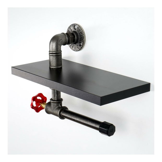 Držač za toaletni papir Nenanu 37 (crna + srebrna)