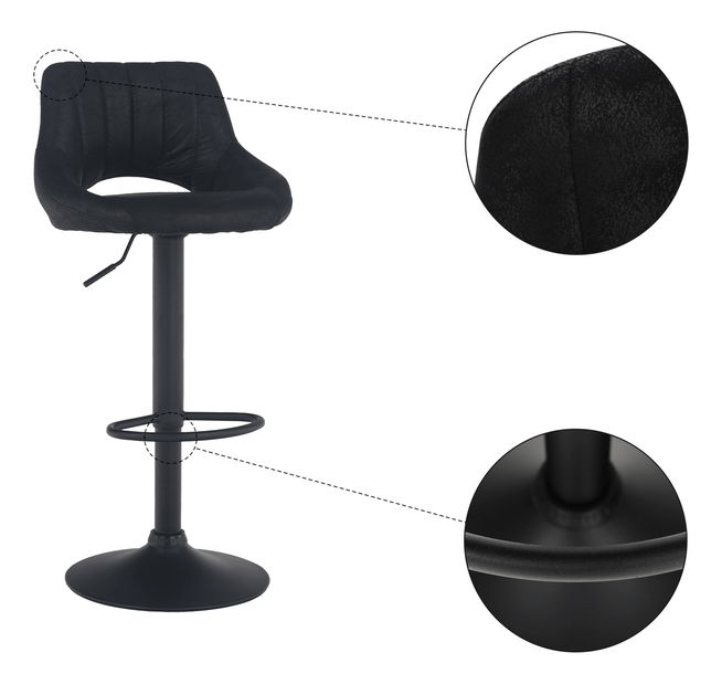 Set barskih stolica (2 kom.) Losarr (crna) *rasprodaja