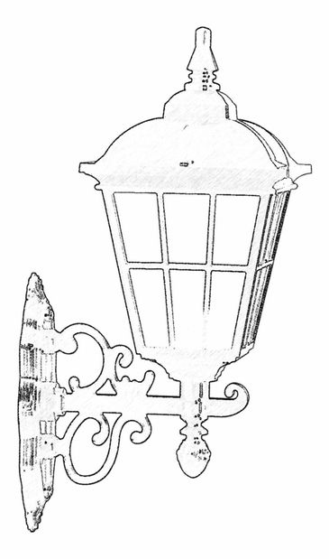 Vanjska zidna svjetiljka- Darshan (crna)