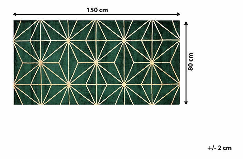 Koberec 80x150 cm SILBE (látka) (zelená)