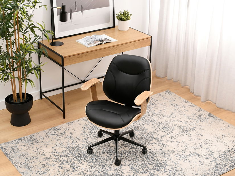 Fotelja Raynold (crni hrast + crna)