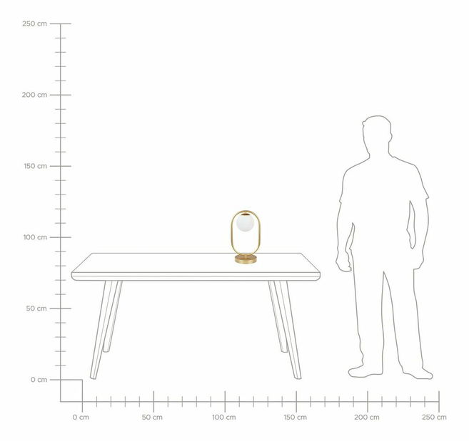 Asztali lámpa Yale (arany) 