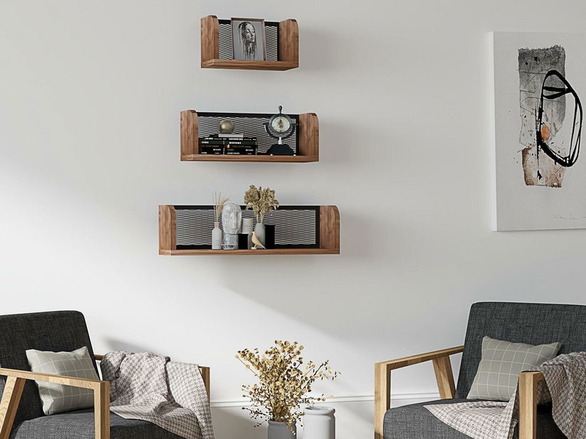 Set 3ks. políc Bumoku (orech + čierna) 