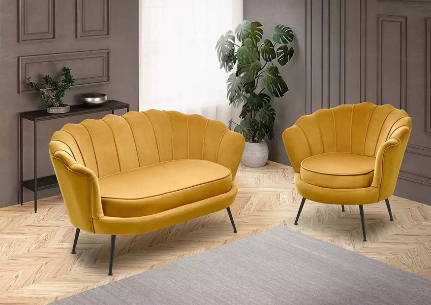 Fotoliu Altha 2 (muștar + auriu) *resigilat