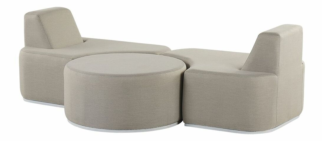 Set mobilier de grădină Fabry (gri deschis)