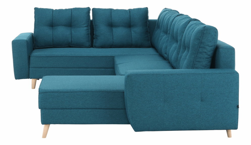 Sedacia súprava v tvare U Vellin (tyrkysová) (L)