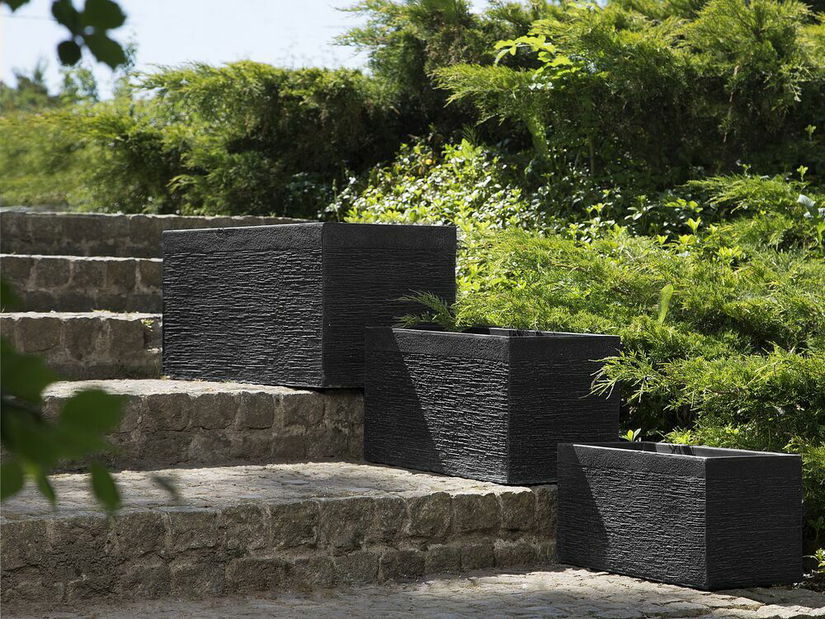 Kvetináč MIMA 38x80x37 cm (keramika) (čierna)