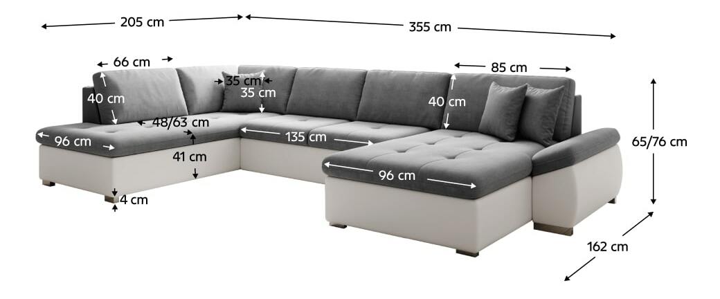 Rozkladacia sedacia súprava Matras (soro 93 + biela ekokoža) (L) 