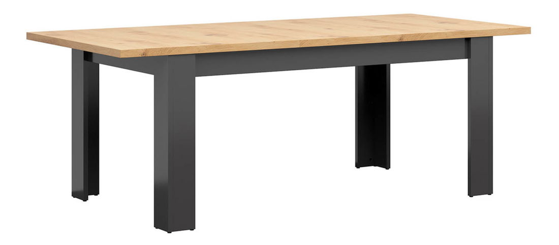 Set sufragerie Hesen STO/7/16 (pentru 6 până la 8 persoane) (grafit + Stejar artisan)