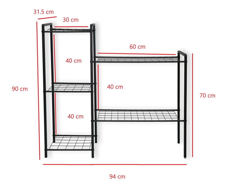 Ghiveci de flori decorativ Sosenu 1 (negru) 