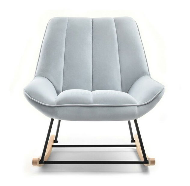 Kreslo Bertie (sivá + buk čierny)