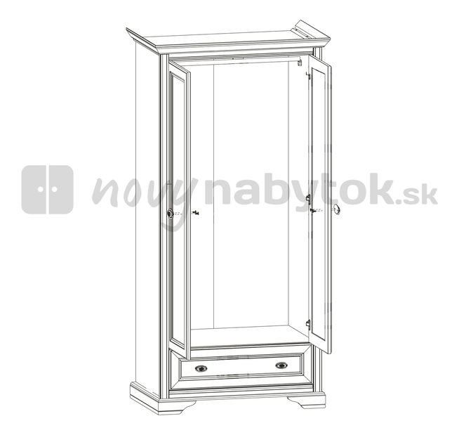 Šatníková skriňa BRW ONTARIO SZF 2D1S