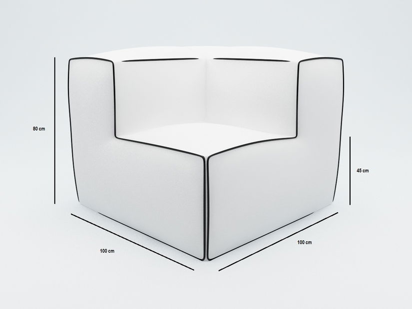 Fotoliu puf Zipp Sofa (Alb)