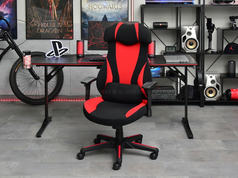 Fotelja Icco (crvena + crna)