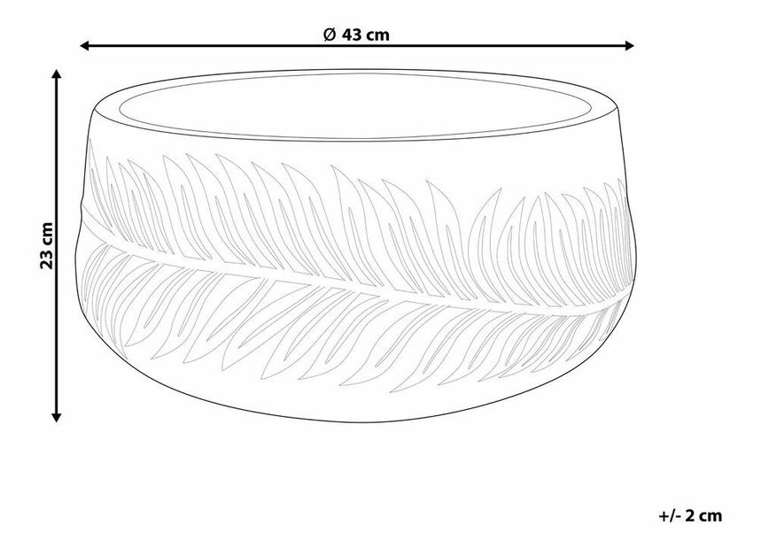 Virágtartó 23 cm Fiero (fehér)
