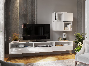 Mobilier living Berny 20 (alb + alb lucios)