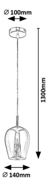 Závesné svietidlo Halite 5252 (chrómová + dymové sklo)