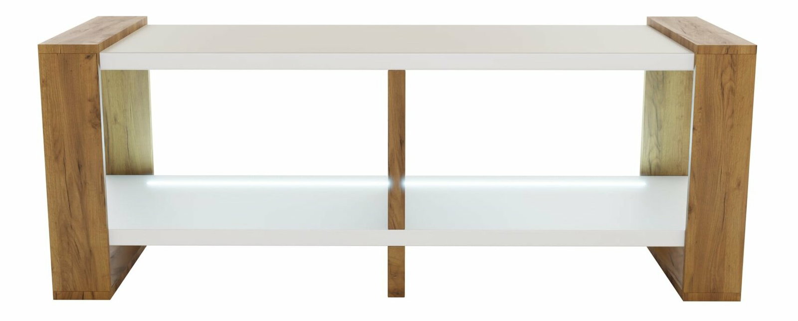 TV stolík Nicolas (biela) (s RGB LED osvetlením)