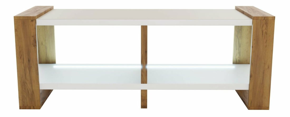 TV stolík Nicolas (biela) (s RGB LED osvetlením)
