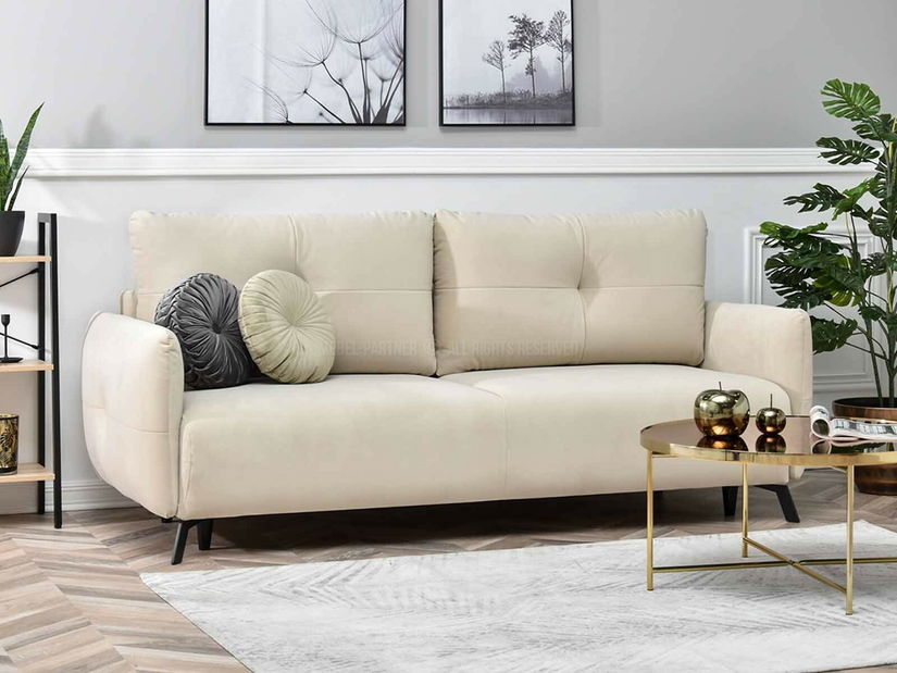 Kétszemélyes kanapé Lasciare (bézs + fekete)