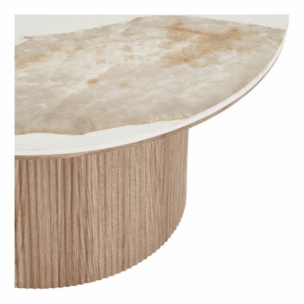 Konferenčný stolík Alomeria 1 (biela + hnedá)