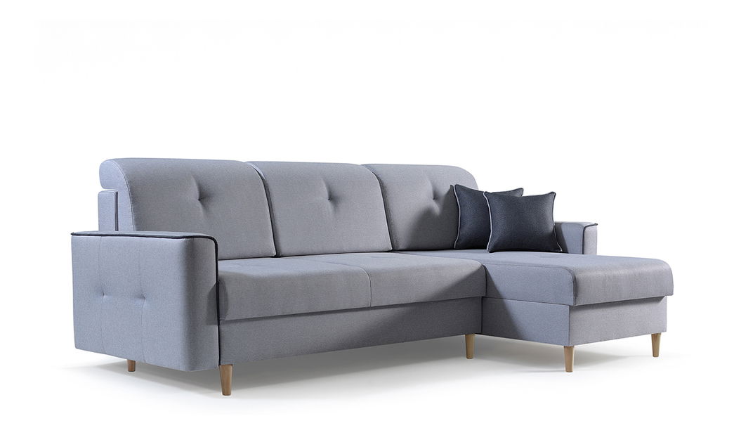 Sarokkanapé Hosta (világosszürke + sötétszürke) (J)