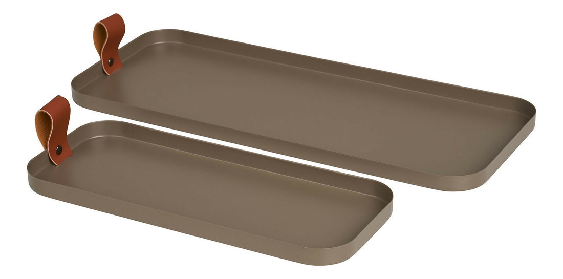 Set 2 ks táciek Tsiveria 9 (hnedá)