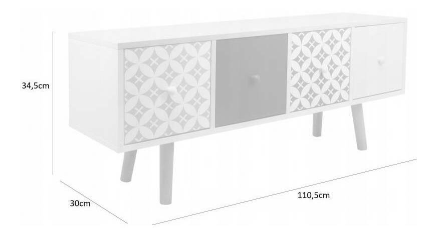 Comodă Raynold (Alb)