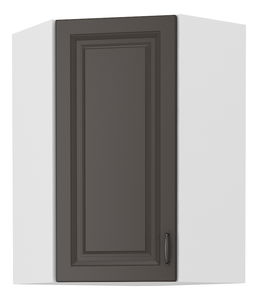 Kutni gornji kuhinjski ormarić Sheila 58 x 58 GN 90 1F (bijela + grafit)