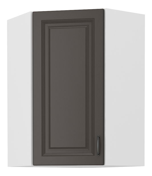 Dulap de bucătărie superior, de colț Sheila 58 x 58 GN 90 1F (alb + grafit)