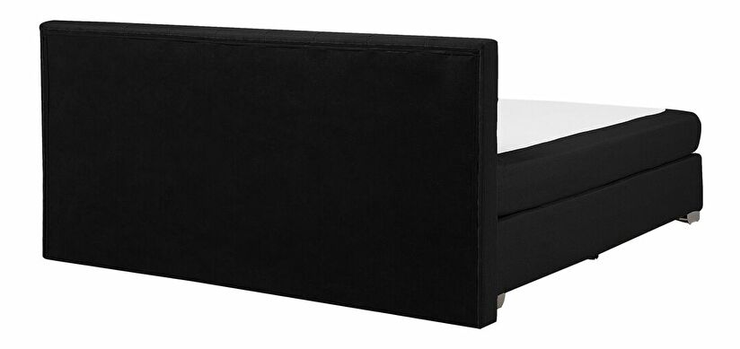 Manželská posteľ Boxspring 180 cm ADIR (s matracmi) (čierna)