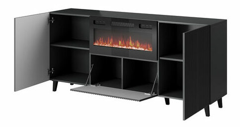 Komoda s krbom Tilderi Grey 180 (antracit) *bazár