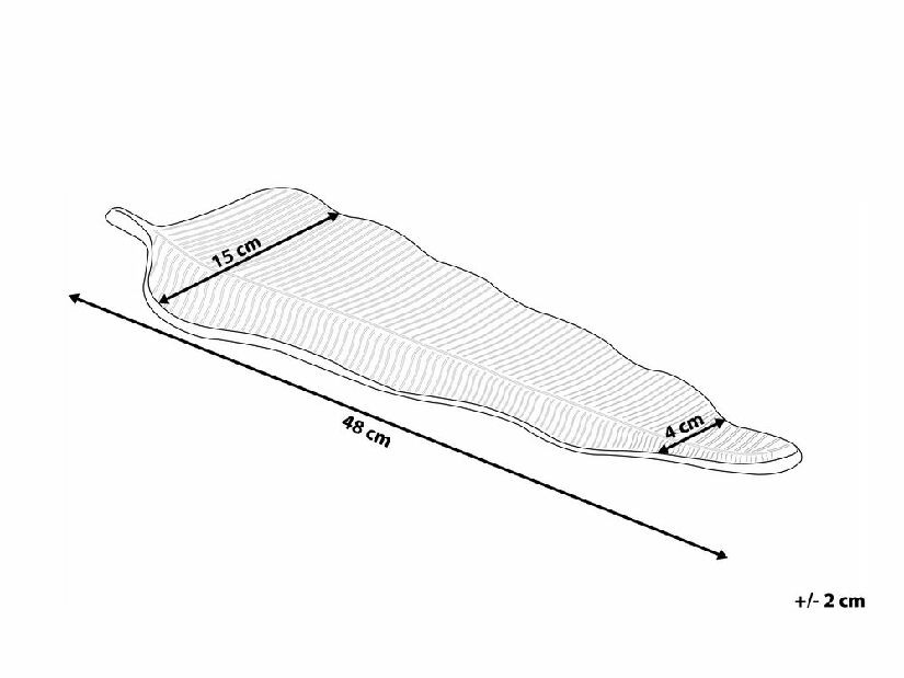 Miska 48 x 15 cm LIMEA (strieborná)