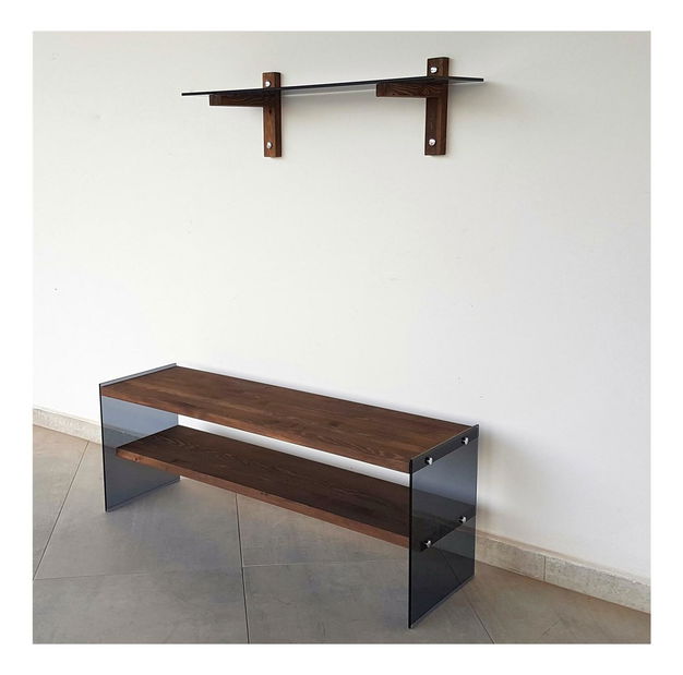 Obývacia stena Vamebo 3 (orech + dymová) 