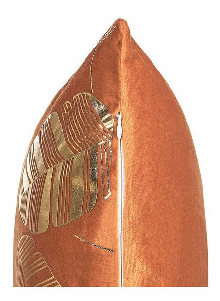 Sada 2 ozdobných vankúšov 45 x 45 cm Sunflo (oranžová)