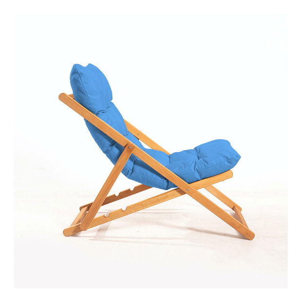 Vrtni set stol i stolice Kikadu 5 (plava + prirodna) (za 2 osobe)