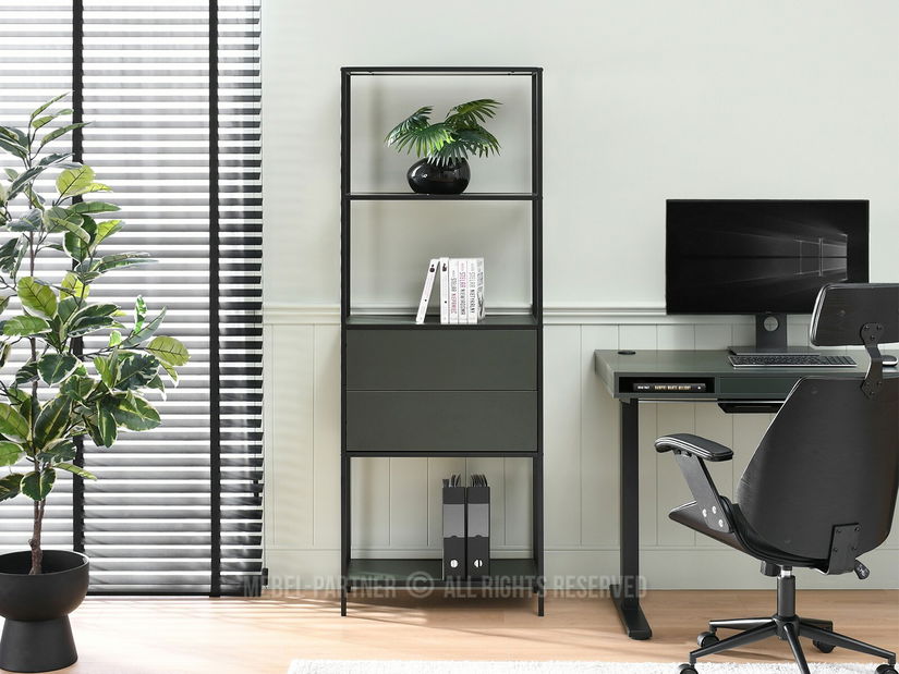 Regál Soren Reg (zöld + fekete)