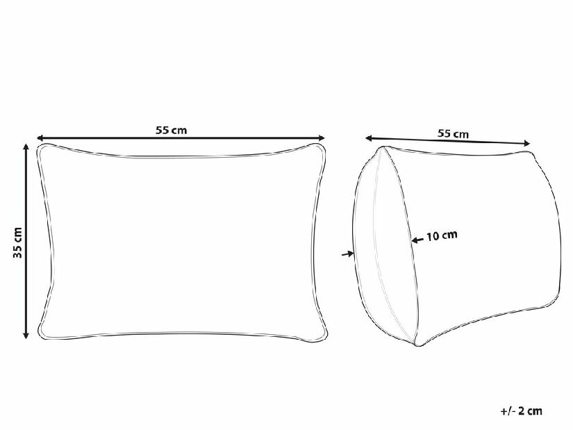 Ukrasni jastuk 35 x 55 cm Ocim (siva)