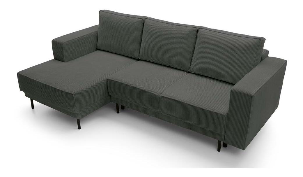 Sarokkanapé Rodriguez mini (B) (szürke + fekete) 