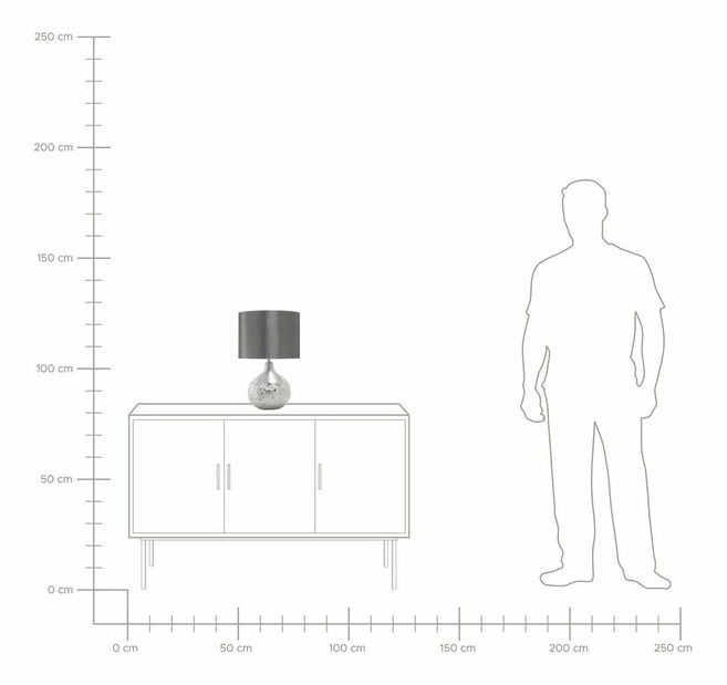 Lampă de masă Yakuna (gri)