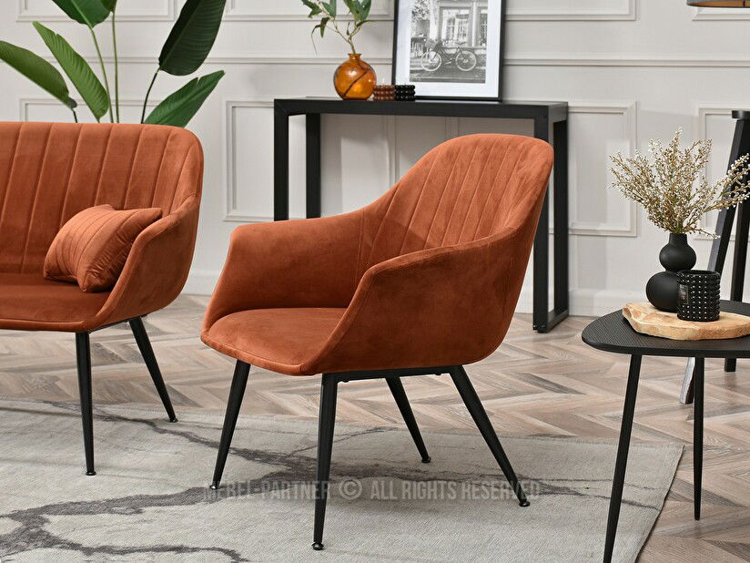 Fotel Osmol F (réz + arany)