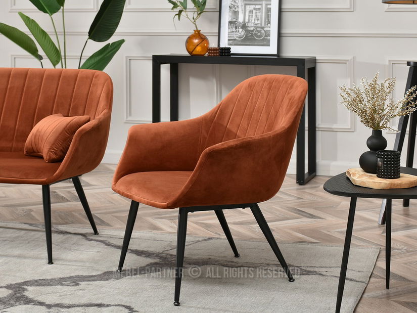 Fotel Osmol F (réz + arany)