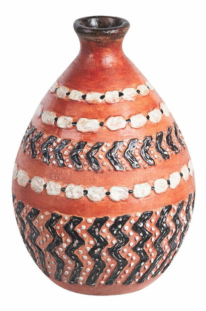 Váza Kumza (barna + többszínű)