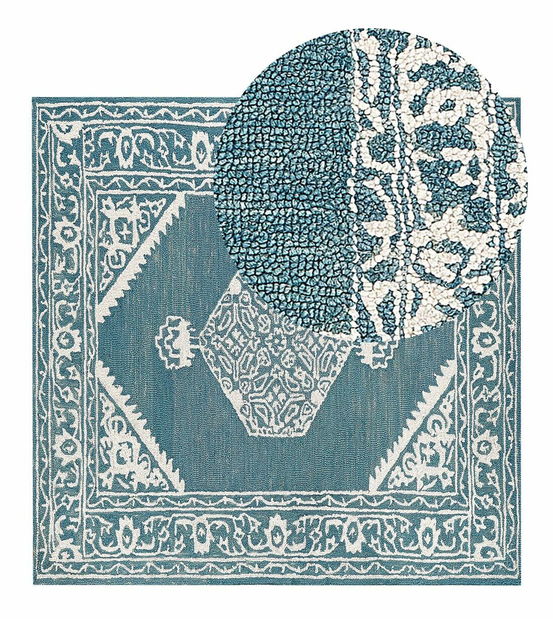 Covor 200 x 200 cm Gevsa (albastru)